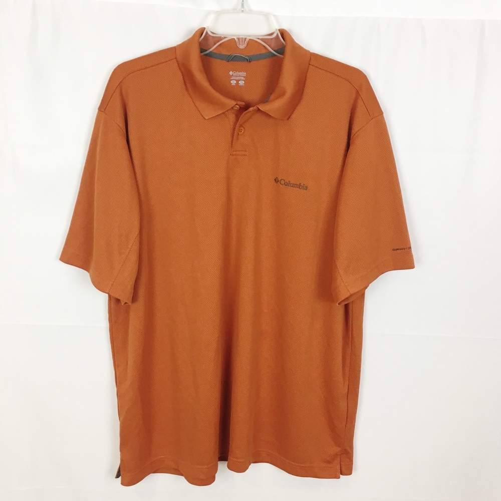 COLUMBIA OMNI-SHADE Short Sleeve Shirt-Rust-XL